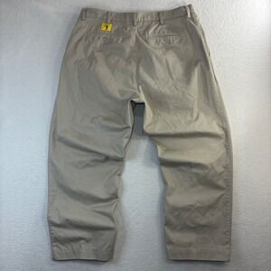 Duck Head Chino Pants Men 38x29 Beige Pleated Cotton Preppy Classic Khaki Casual